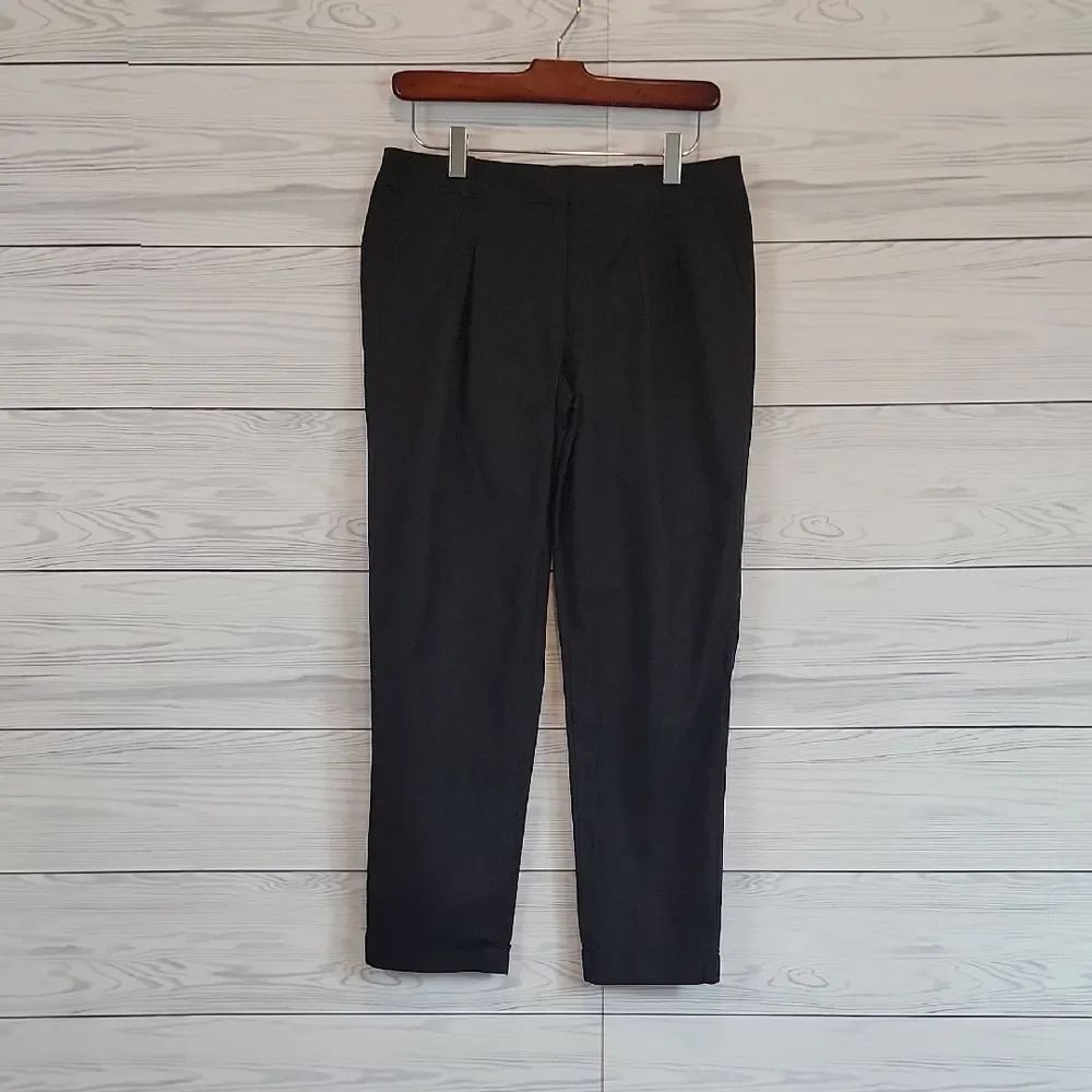 Halogen Black Chino Casual Ankle Pants Straight Leg Womens Size 4